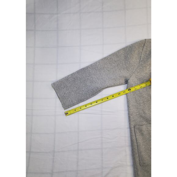 J Crew Size S Merino Wool Sweater Blazer Women’s Light Gray Knit Jacket Ca13 - Picture 6 of 8